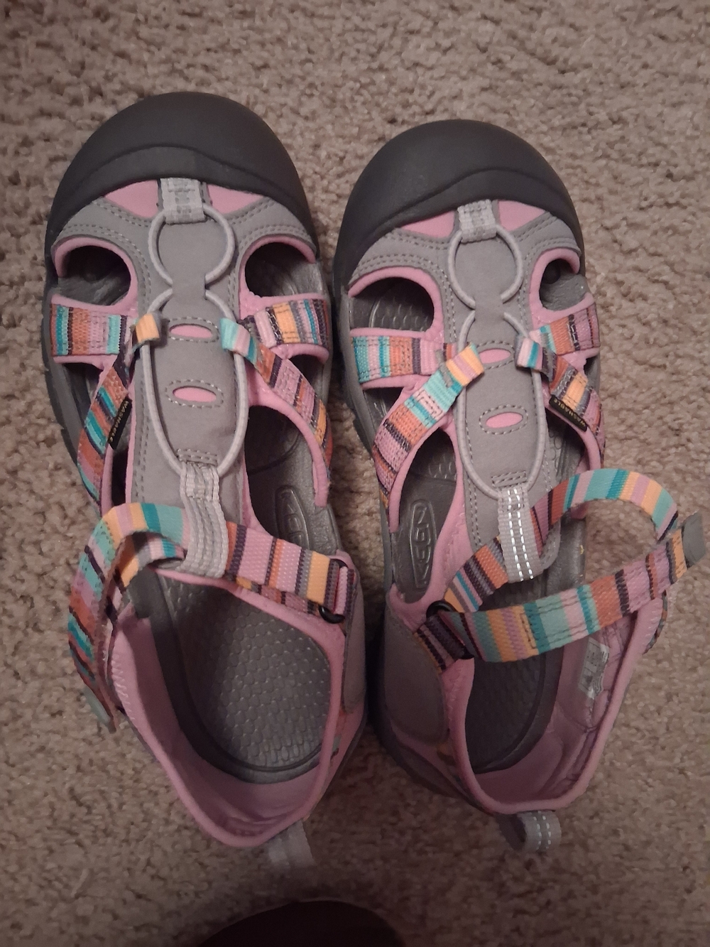 Keen Womens Gray and Pink Multicolor Strap Sandals
